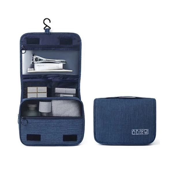 Vägghängd necessär med hängkrok polyester Blue