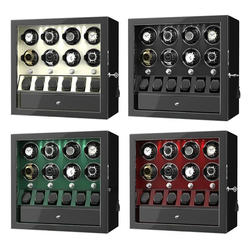 AliExpress - Automatische 8 Watch Winder Box met 6 displayslots Sieradenverzameldoos Mabuchi Motor Gepatenteerd ontwerp voor horlogeopslag