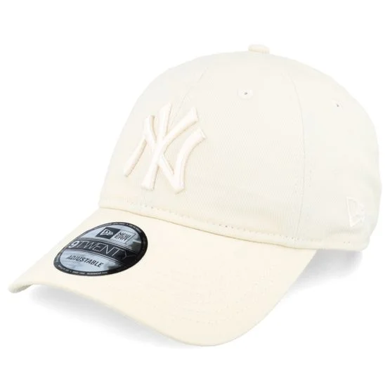 New Era - MLB Wit unconstructed Cap - New York Yankees League Essential 9TWENTY Off White Dad Cap @ Hatstore
