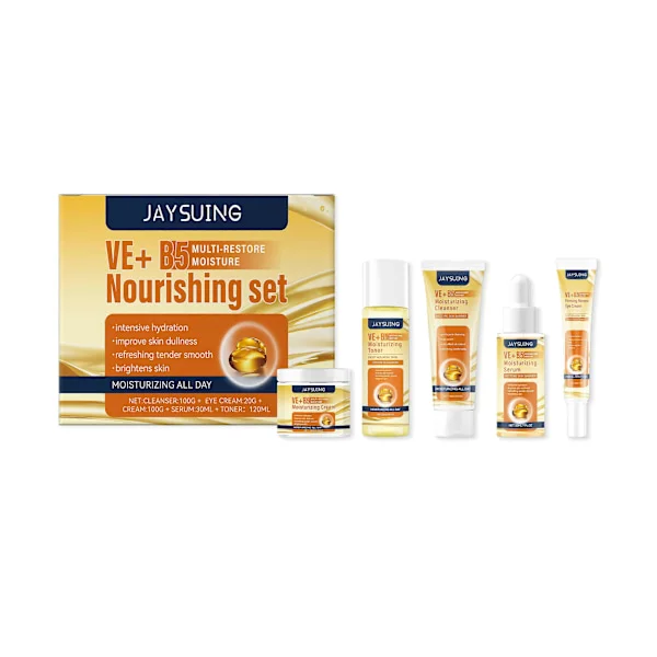 Jaysuing Vitamin B5 Närande Hudvårdsset, Återfuktar Och Lugnar Hudbarriären Dagligt Hudvårdsset