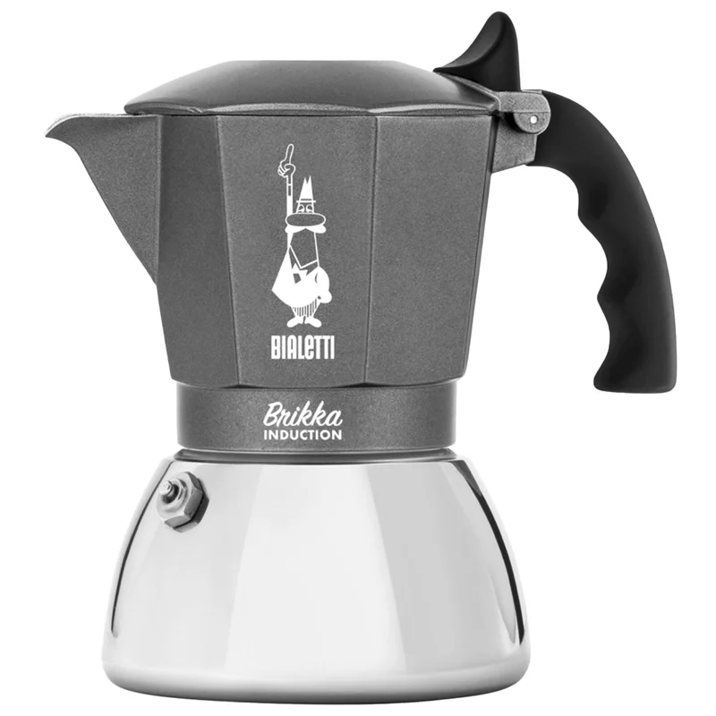 Bialetti Brikka mokkabrygger til induktion 4 kopper - Sort og sølv | KitchenOne