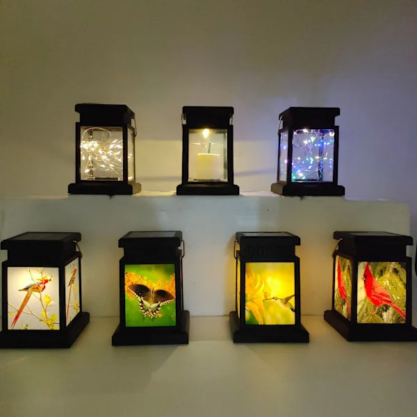 Solar Palace Lantern, Light-Colored Wire Light, Small Outdoor Palace Lantern, Solar Landscape and Wind Lantern, Portable Solar Lantern