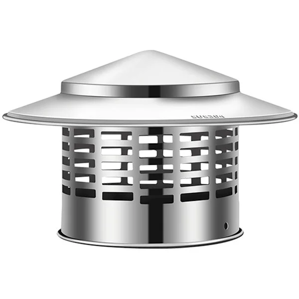 Pipehatt - Rustfritt stål - Regnhatt - Innvendig diameter: 110 mm