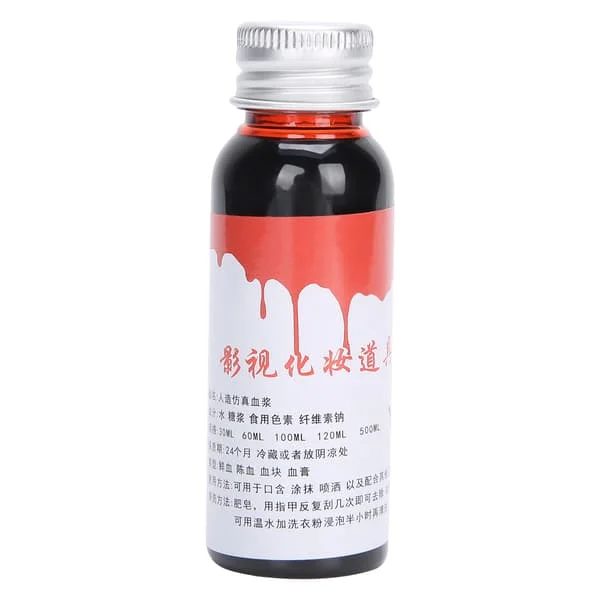 Halloween-juhlien tekoveri DIY Cosplay -lavaste-esitys Tekoveri meikkityökalu 30ml Tuore veri