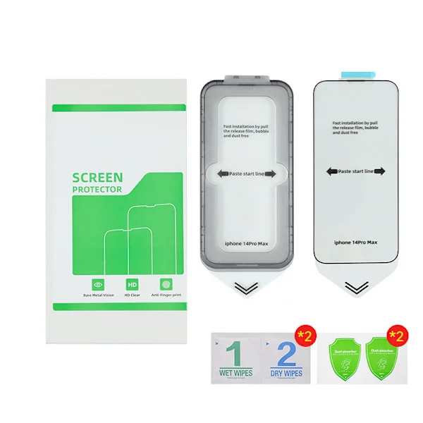 HD-skjermbeskytter for iPhone, 2-pakning Transparent iPhone 14 Pro 14,5 x 7,5 x 0,3 cm Transparent 14,5 x 7,5 x 0,3 cm