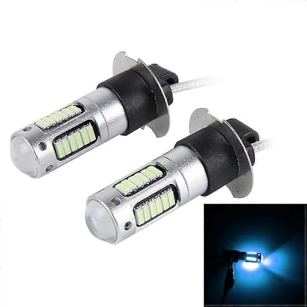 2 kpl H3 10W 30 SMD-4014 LED-auton sumuvalo, DC 12V jäänsininen valo jäänsininen valo