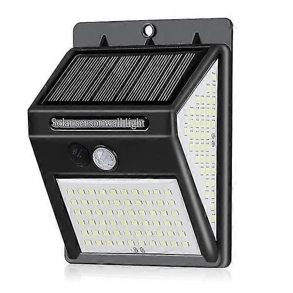 144 LED Solcellelampe Utendørs Veggmontert Vanntett Bevegelsessensor Solcellelampe Utendørs Belysning Sikkerhetslampe Trådløs Utendørs Solcelle 