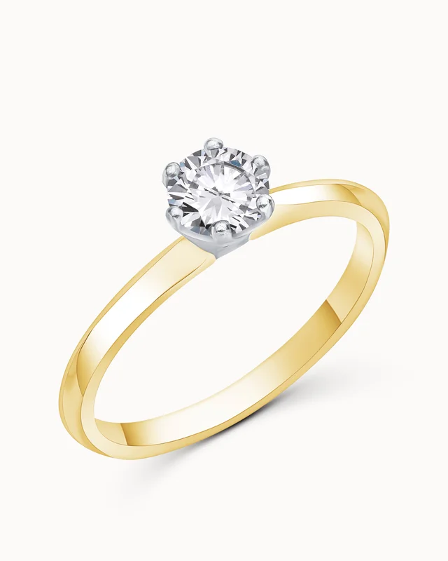 Solitaire Ring Sara 18K Geel Goud - Verlovingsringen & Trouwringen van Vanbruun