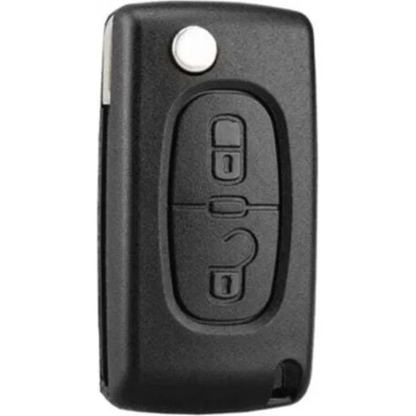Avaimenkuoren painikkeet yhteensopiva CE0536 taitettava avain Peugeot 207 307 308 407 408 3008 5008 Citroen C2 C3 C4 C5 C6 C8 (2 painiketta, CE0536)