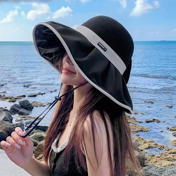 Women's Summer Hat with Wide Brim, Soft Sun Hat, Foldable, UV Protection, Suitable for Outdoor, Beach, Travel, and Picnic