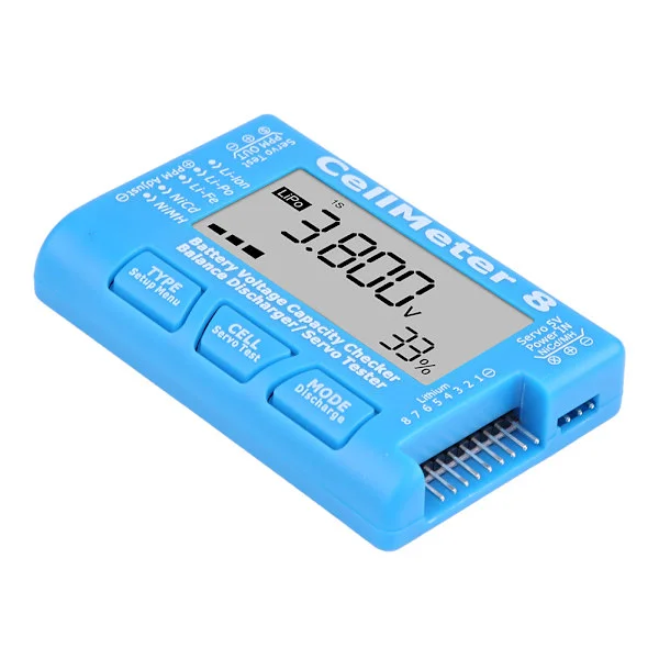 RC CellMeter 8 Digital Battery Capacity Voltage Checker Meter LiPo Li lon NiMH RC CellMeter 8