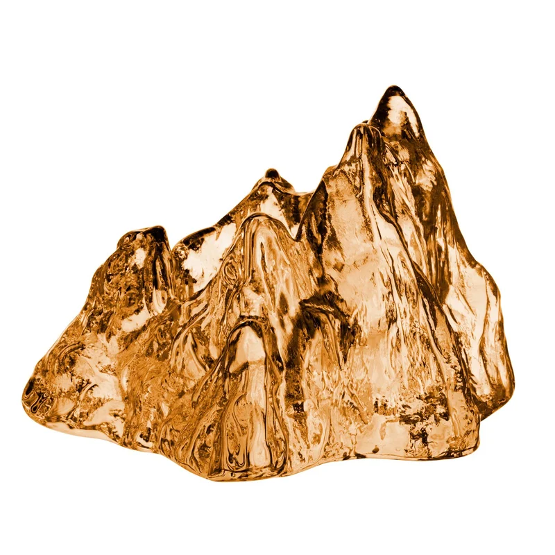 Kosta boda The Rock lyslykt 9 cm, rav