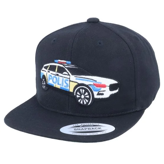 Kinder Kiddo Cap - Schwarz snapback Cap - Kinder Polisbil Black Snapback @ Hatstore