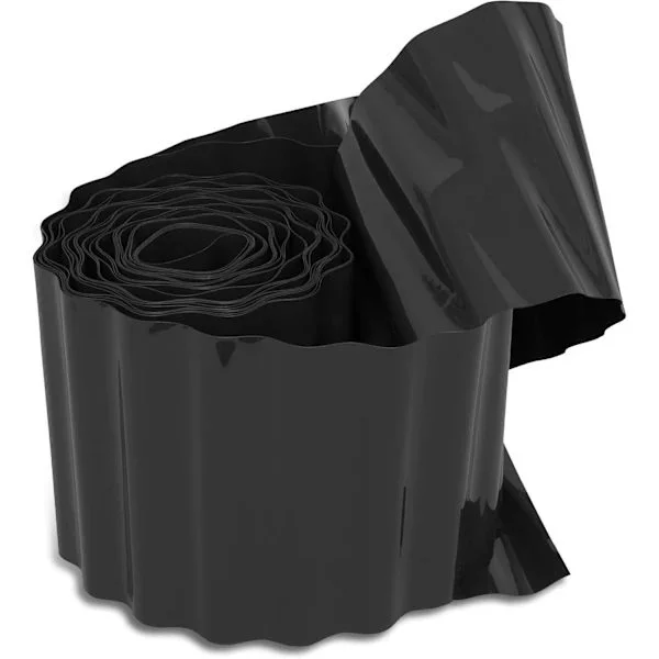 Klassisk gresskant, gresskant, bedkant, klippekant, 9m x 15cm, svart