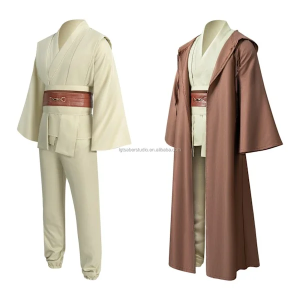 Mub- Obi wan Kenobi Premium Quality Cosplay Costume Brown Jedi Robe from Star the Wars for Lightsaber Dueling