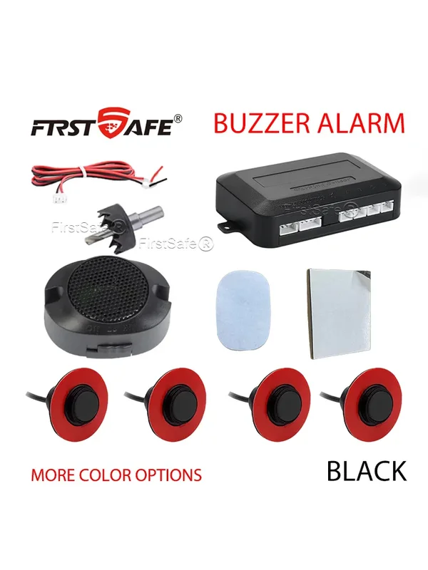 AliExpress - Kit de capteurs de stationnement à sonde plate 12V 16,5 mm, 4 capteurs, détecteur sonore, radar de recul, accessoires de sécurité 