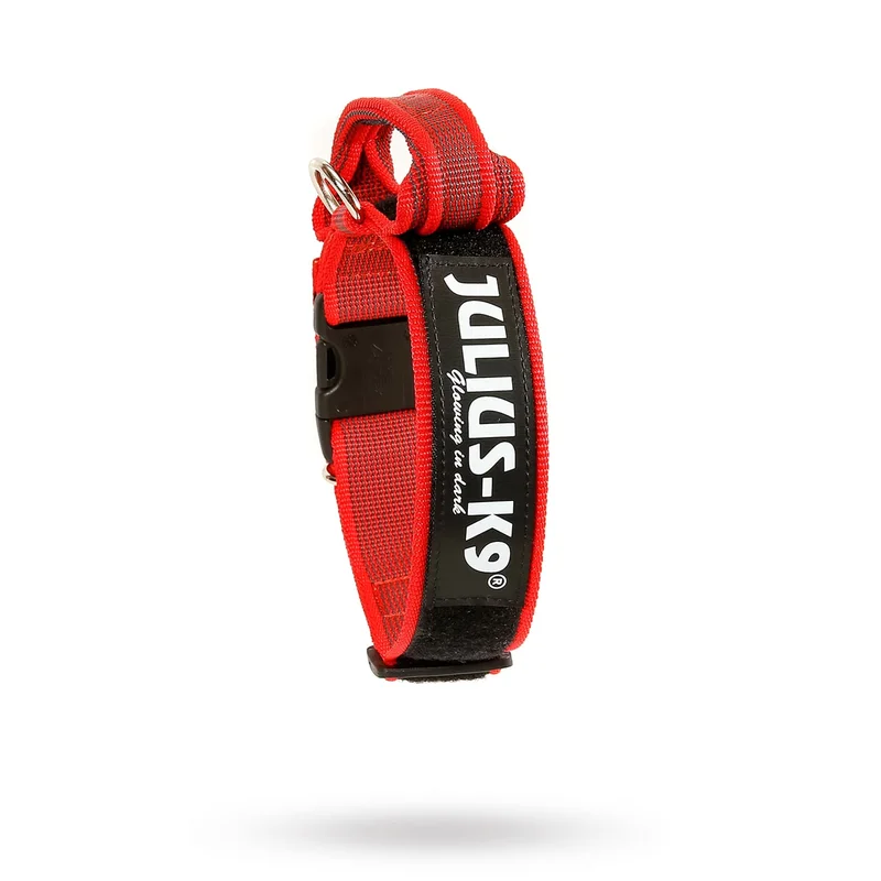 JULIUS-K9 - Julius K9 SuperGrip Halsband Röd- Hundhalsband- För stora hundar