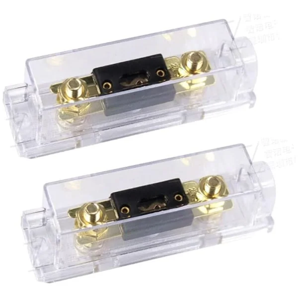 100A ANL Sikringsholder 100A ANL Sikring Guld Blad Bil Automotive Audio Strøm Sikkerhedsbeskyttelse Belagt til 0 2 4 Gauge