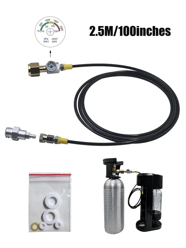 AliExpress - Soda Water Machine Maker Ladefüllstation TR21 CO2 Tank Zylinder Adapter Kit mit Schnelltrennanschluss
