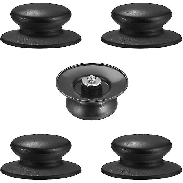 5 Pak Gryde Låg Håndtag, Knapper Bakelite Rund, Køkkenudstyr Universal Gryde Låg Håndtag, Varmebestandig