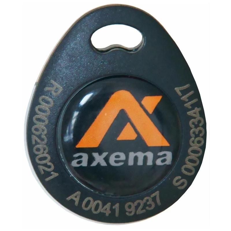 Axema PR-4 Nyckelbricka svart, lasergraverad ID-kod, Larm & säkerhet