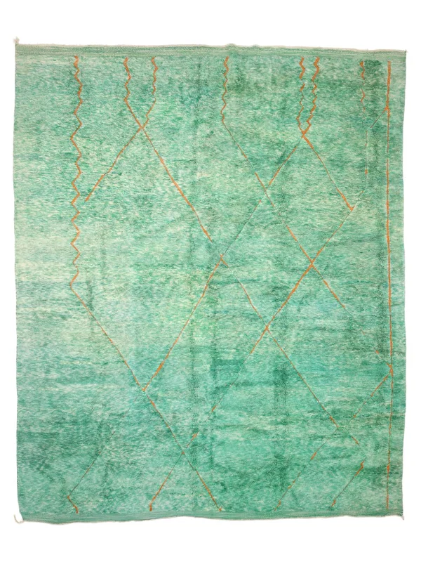 Noué À La Main Berber Moroccan - Mid Atlas 412X496 Tapis De Laine Grand