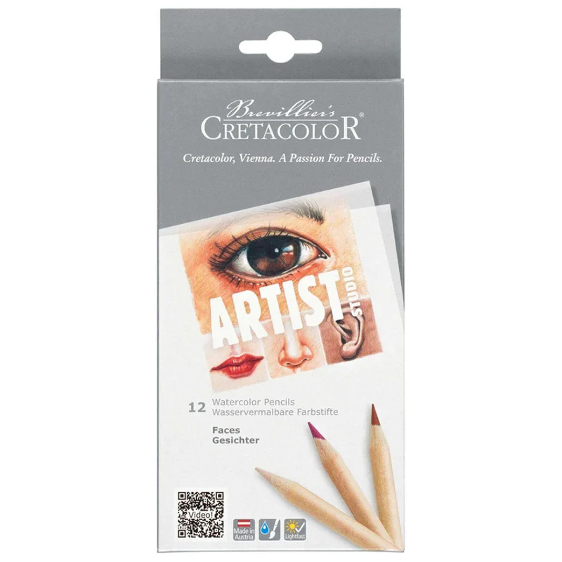 Cretacolor Artist Studio Akvarellblyanter Faces 12-pakke