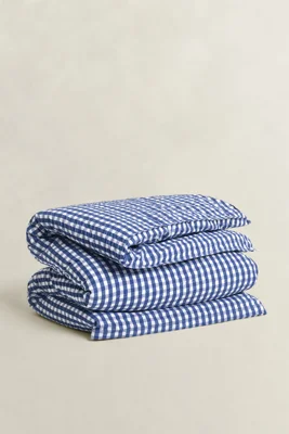GANT - Rutete Seersucker Dobbeldyne vintage blue