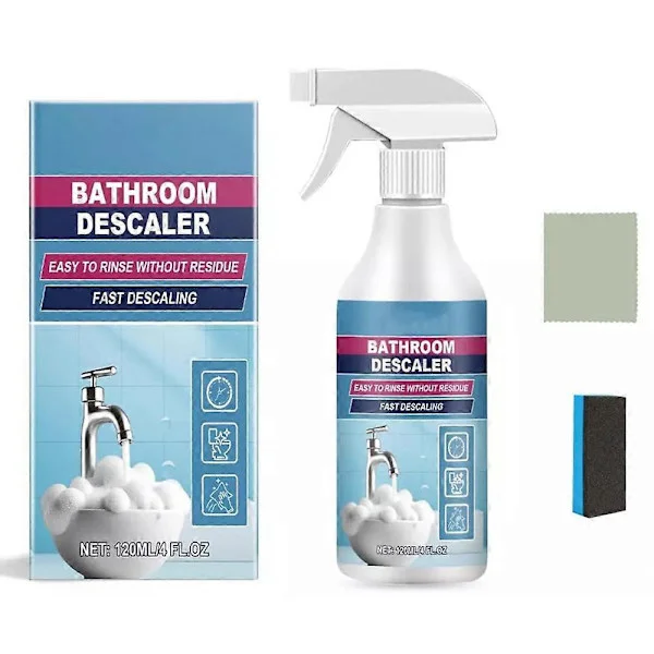 Badeværelsesafkalker - Fjerner kalk fra glas, fliser, armaturer og badekar (120 ml) (2 stk.)