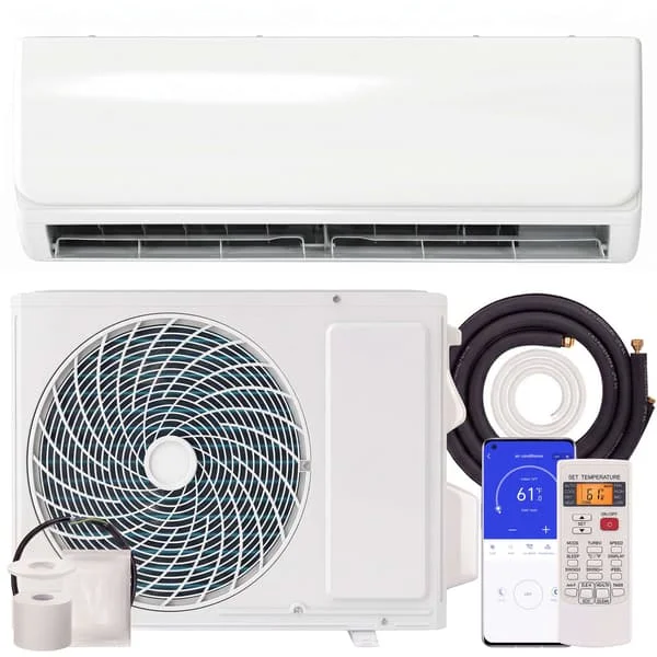 Mini Split AC varmepumpe, 9000 BTU WiFi invertersæt