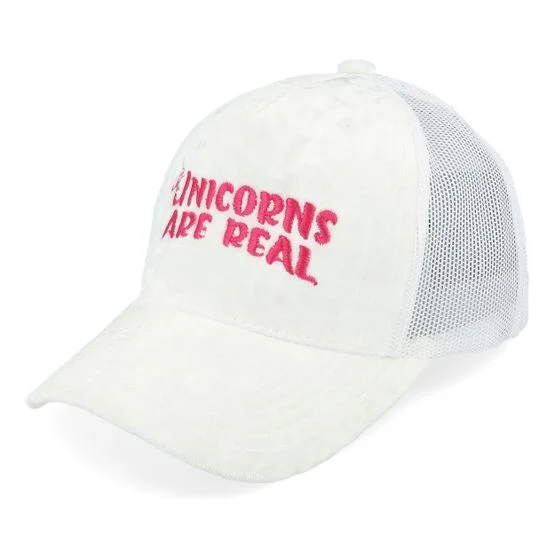Unicorns - Blanc trucker Casquette - Kids Unicorns Are Real Youth White Velvet A-frame Trucker @ Hatstore