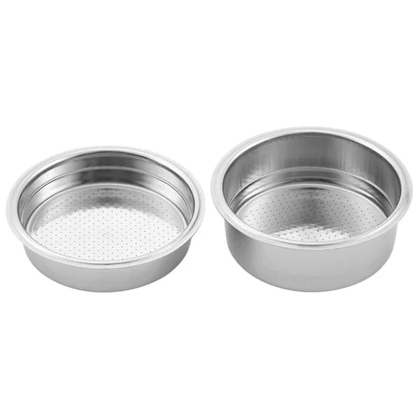 2 pcs 51mm Stainless Steel Coffee Machines Pressurized Filter Basket Bottomless Powder Filter Holder