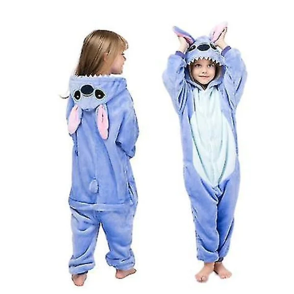 Lasten talvi Stich pyjamat yöasut yksisarvinen haalarit pojat tytöt peitto unipuku vauvan asu -a 140CM
