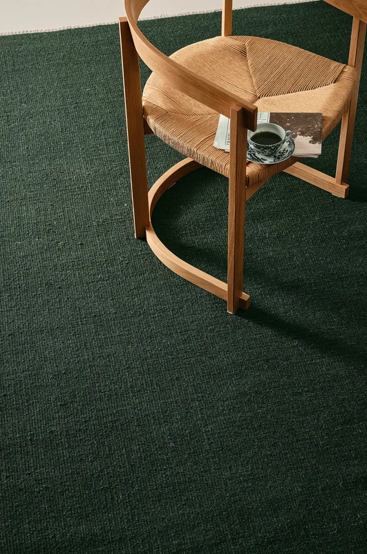 Jotex - Ullteppe Polyester/Bomull/Bomull/Viskose/Polyester/Ull/Viskose/Ull Mørk grønn ROW - Kjøp Ulltepper hos Jotex