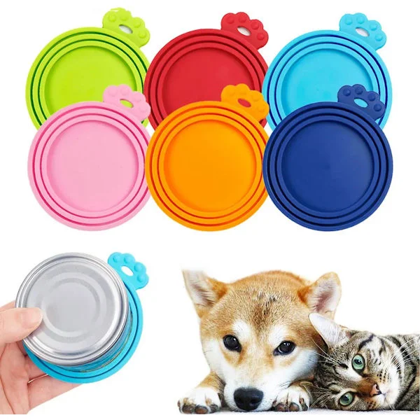 Silicone Sealing Lids Set of 6 - 3 Standard Sizes 6.5/7.5/8.5 cm - Reusable Stretch Lids for Jars and Food Storage