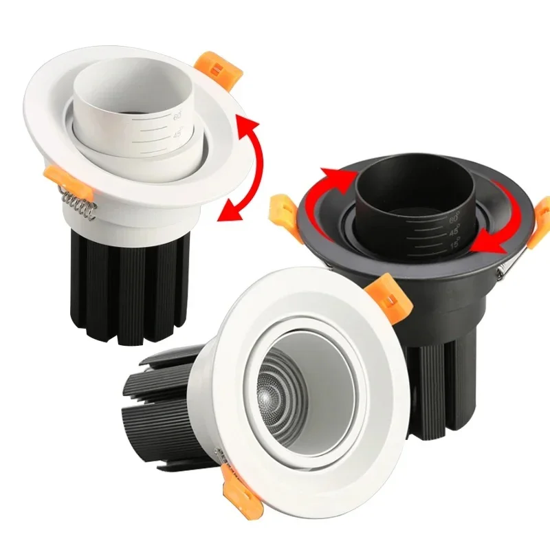 AliExpress - Dimmbares 15/45/60 Grad Zoom, Fokussierung, 360-Grad-Drehung, LED-COB-Downlight, 7 W, 10 W, 15 W, LED-Downlight, LED-Glühbirne, 110 V, 
