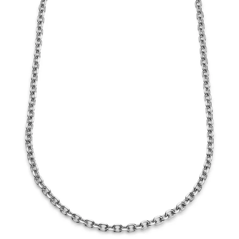 Argentia | 925s | 6 mm Gerhodineerde Sterling Zilveren Schakelketting voor mannen - Stalen kettingen