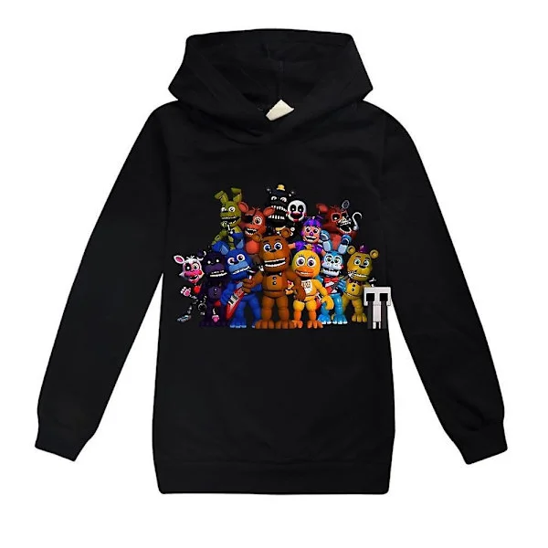Five Nights at Freddy's Print Tröja Långärmad Casual Tröja med huva för barn Pojkar Flickor 0