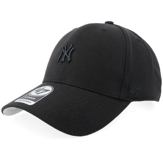 47 Brand - New York Yankees MLB Base Runner Mvp Black Adjustable Adjustable Black Cap - MLB @ Hatstore