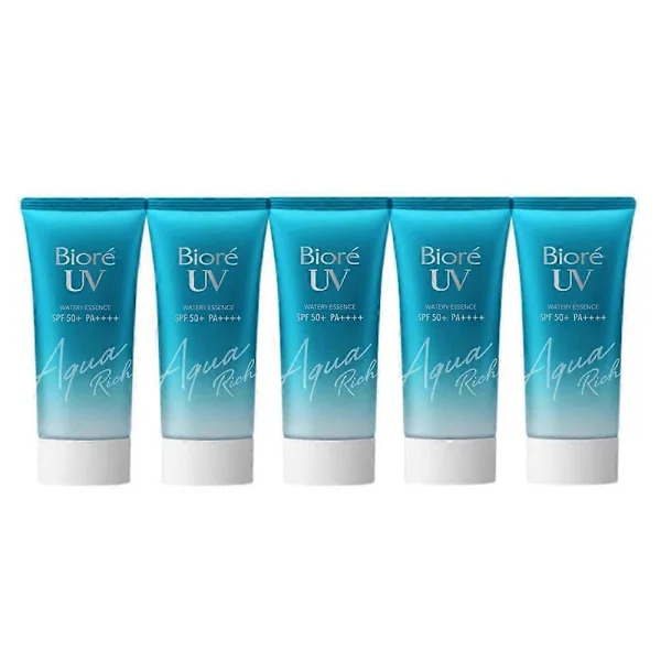 【BQ】Biore UV Aqua Rich Daily Hydrating Facial Moisturizer with SPF 50 Sunscreen & Primer for Makeup with Hyaluronic Acid, PA++++ 50ml