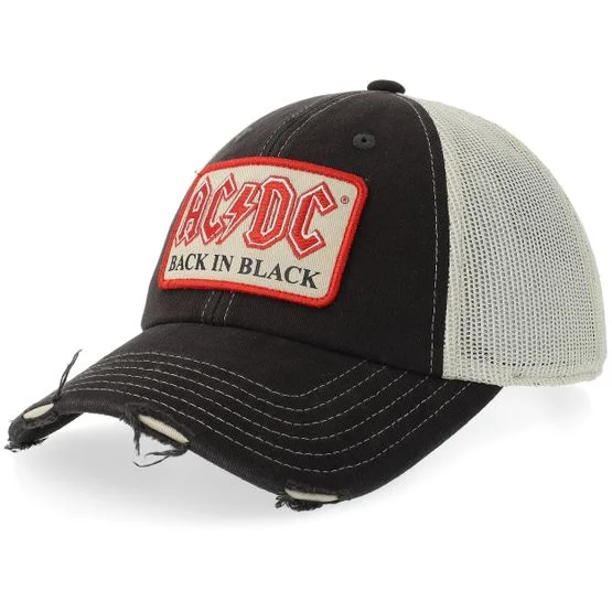 American Needle - Schwarz trucker Cap - Acdc Orville Ivory/Black-os @ Hatstore
