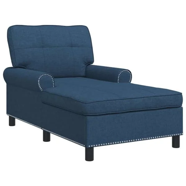 Modern chaise longue - vidaXL - Blå - 91x157x91 cm - Andningsbart tyg - Slitstarkt - Mjuka armstöd
