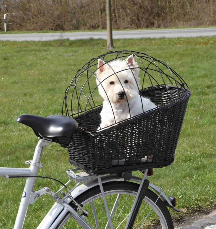 Trixie - Cykelkorg upp till 8 kg Svart Pil - För Pakethållare- Cykla med hund, cykelkorgar på Doggie.se
