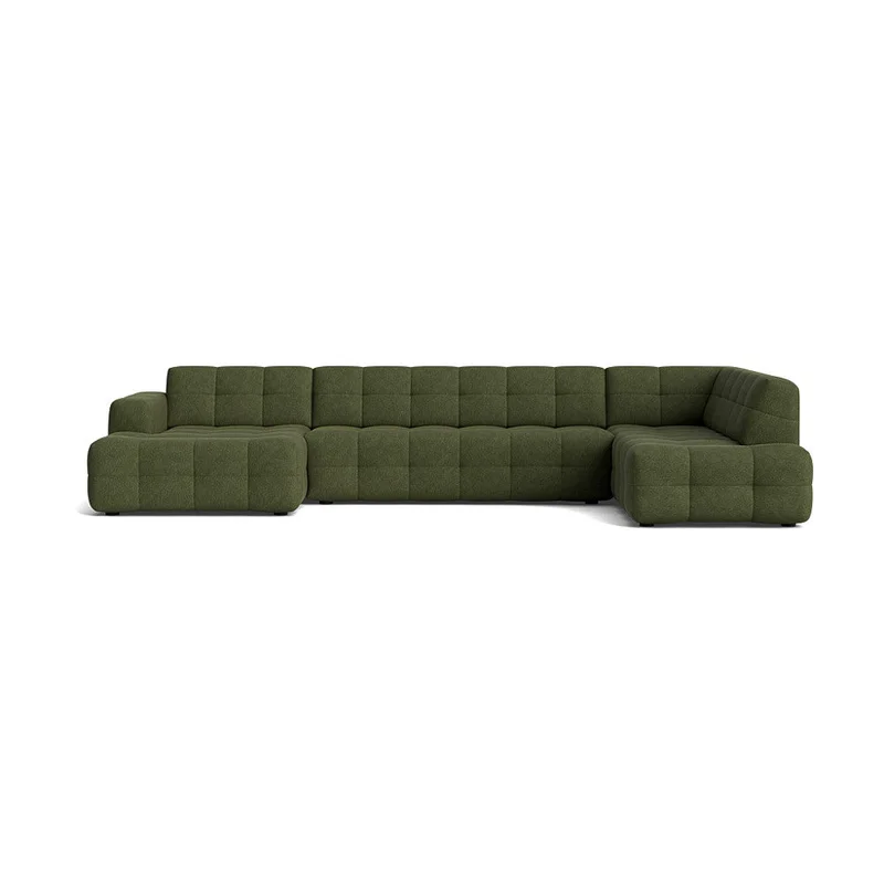 Stor & Komfortabel Paris U-sofa, venstrevendt - Aragon Grøn - 382x218x77cm - Sofa, u-sofa - Elegant & Robust Design, Eksklusiv Smag, Moderne Hjem