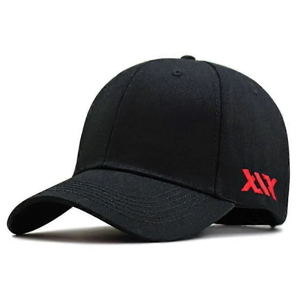 58-60 60-68cm Large Head Man Big Size Casual Visor Caps Cool Hip Hop Hat Man Plus Size Baseball Caps black XXL,AB