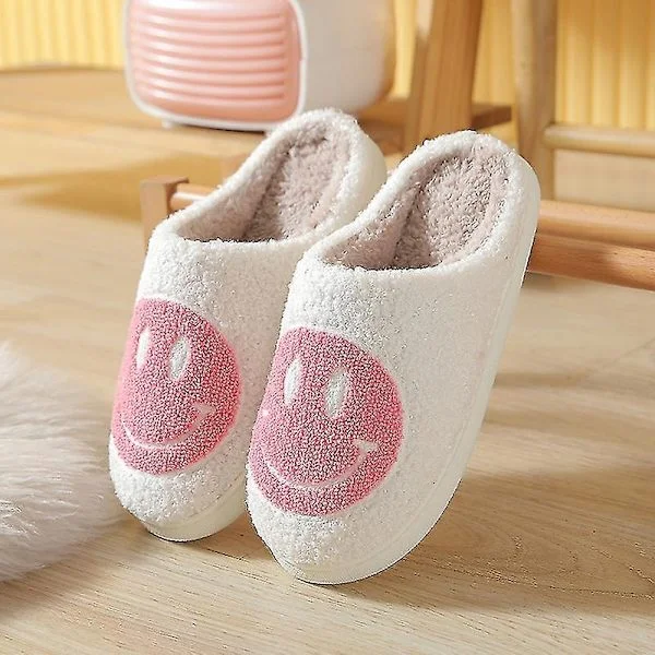 Tøfler Smiley Face Tøfler Dame Smile Tøfler Rosa