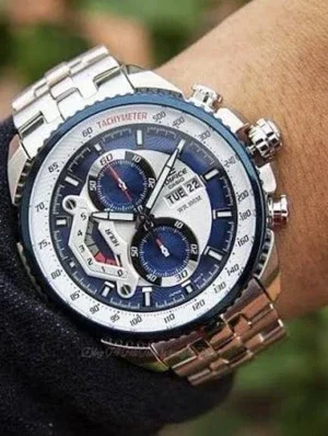 Casio Edifice silverfärgad klocka