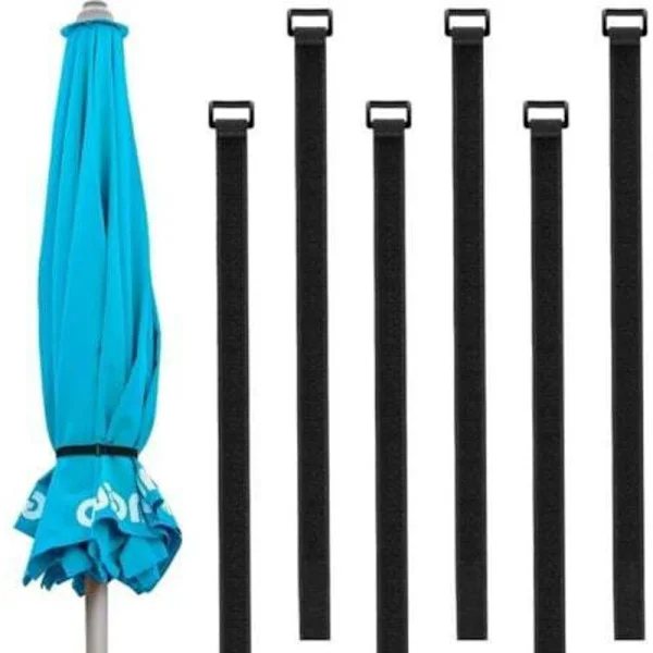Reusable Patio Umbrella Strap, Adjustable Fastening Straps for Umbrellas, Versatile Patio Umbrella Accessories, 6-pack-FY-