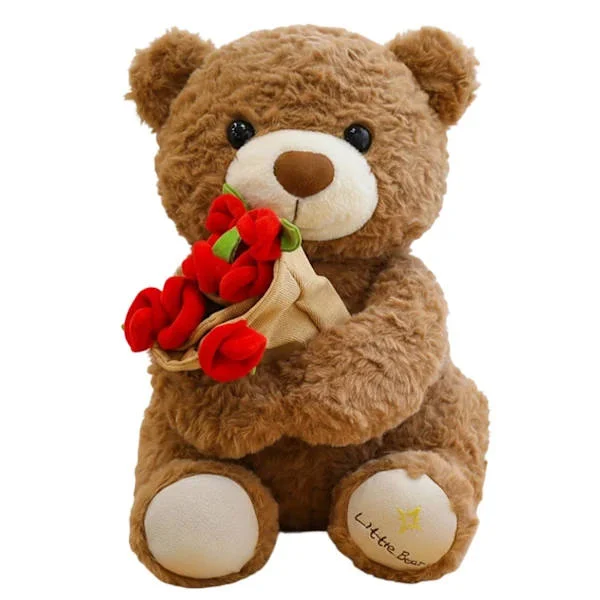 Valentinsdag bamse - 30 cm plysjbjørn - Myk "Jeg elsker deg"-gave, romantisk kjærestegave til ham/henne - Søt bamse til en bror