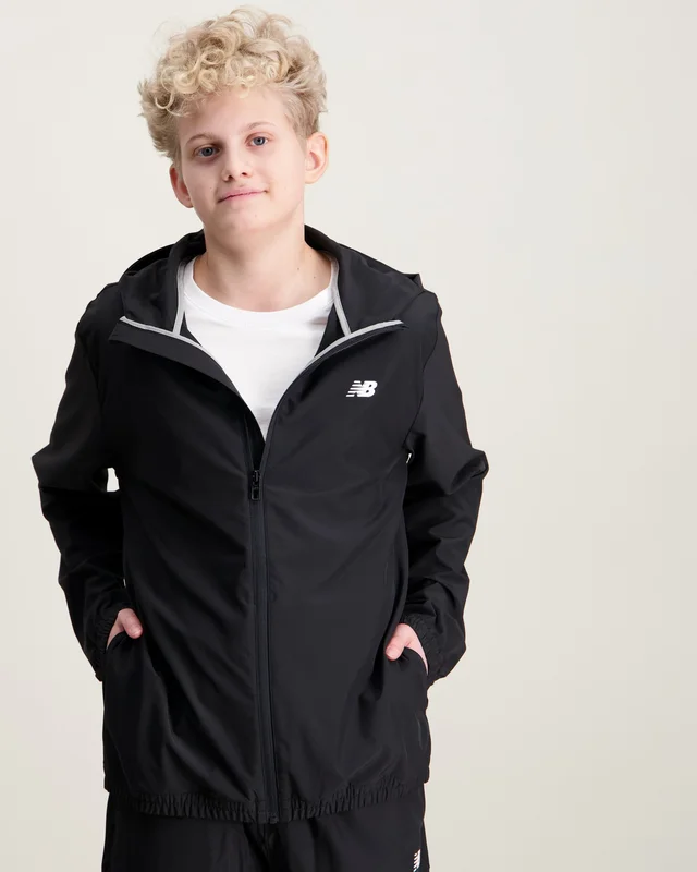 New Balance Panelled Track Jacket Musta Tracksuits/Verryttelypuku Pojat - Kids Brand Store